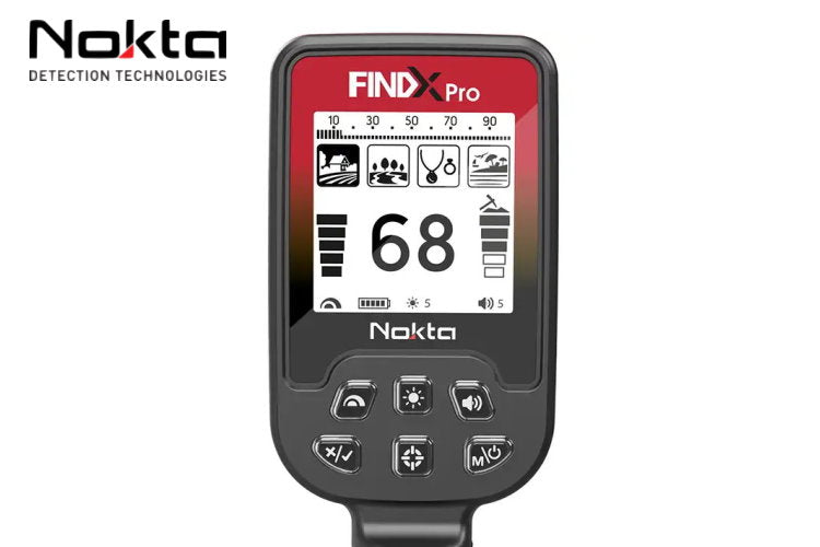 Nokta FINDX PRO Metalldetektor mit Kopfhörer & Grabemesser & Detektortasche