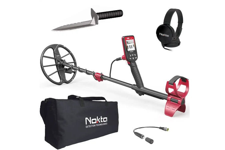 Nokta FINDX PRO Metalldetektor mit Kopfhörer & Grabemesser & Detektortasche
